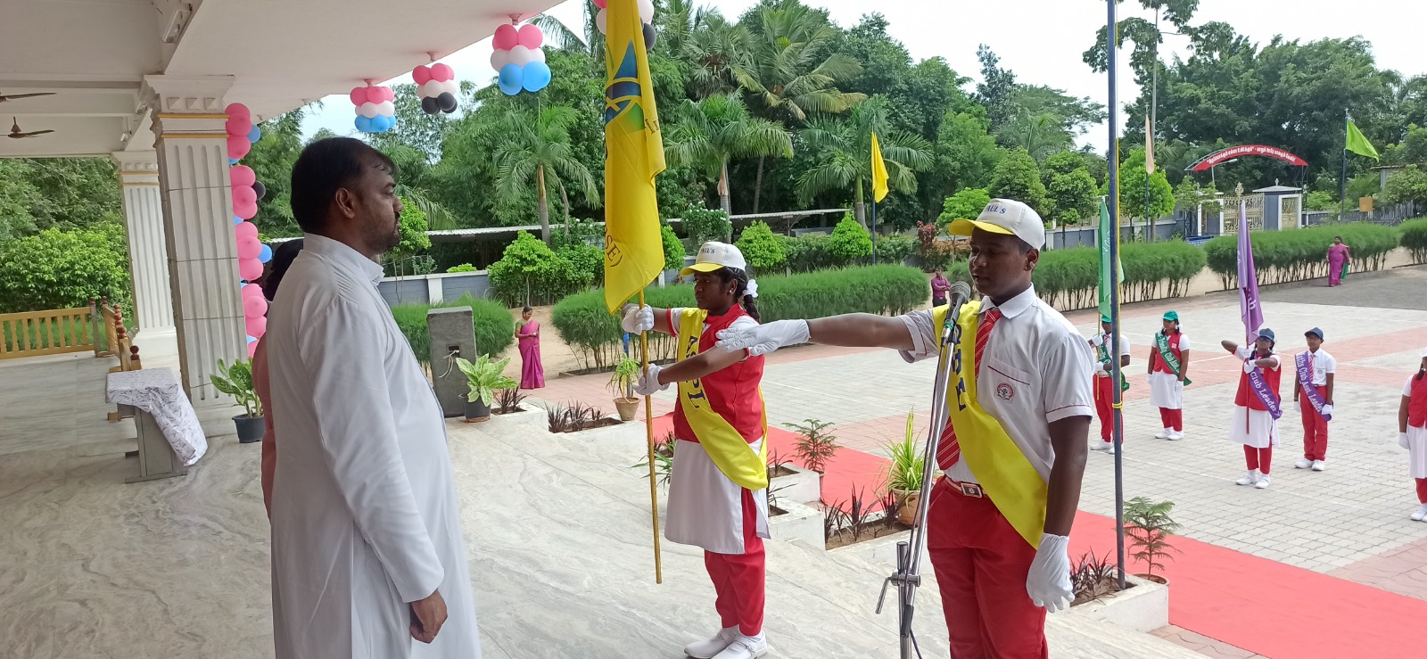 Flag hoisting ceremony